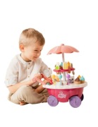 Cukiernia wózek stoisko z lodami słodyczami dźwięk i światło 