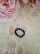 Pierścionek handmade z naturalnych kamieni apatyt hematyt lapis lazuli