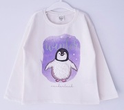 Nowa śmietankowa bluza z pingwinem Smyk Cool Club 122