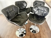 4 sztuki hokery / regulowane / czarne