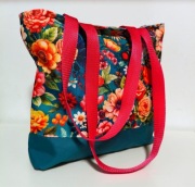 Torba shopper hand made wodoodporna kwiecista łąka