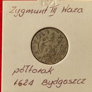 Zygmunt III Waza półtorak 1624 Bydgoszcz