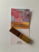 Podziękowania dla gości różowy marmurek urodzinowe i okolicznościowe