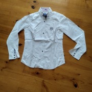 Lisa Campione biała koszula w marynarskim stylu 34 XS