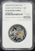 10 ZŁ 2002, XVII MŚ W PIŁCE NOŻNEJ FIFA bursztyn NGC PF68 UC #46