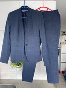 Zara granatowy garnitur marynarka spodnie cygaretki