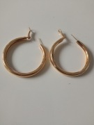 Złocone kolczyki duże grube koła