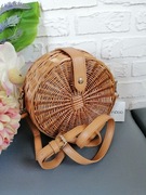 Letnia pleciona torebka nobo, wiklinowa torebka