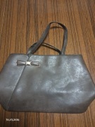 Torebka do ręki brązowa z kokardką