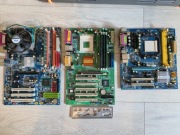 3 płyty główne, procesor i RAMy (Socket 462, AM3 i LGA775)