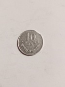 Moneta 10 groszy destrukt