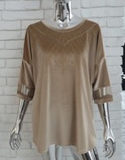 Overchic turecka welurowa tunika cyrkonie plus size xxxl 50 52