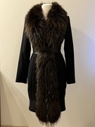 Monnari płaszcz czarny wełna 100%