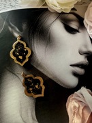 Kolczyki "Złota Noc" | YourLook | Czarny Marmur & Złoto | W Ramce