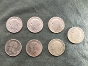 2 złote srebro Głowa Kobiety 1932 - 1933 siedem sztuk