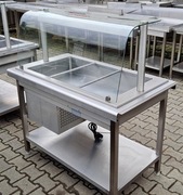 BAR CHŁODNICZY - STALGAST - 3 X1/1 GN Z NADSTAWKĄ PRZESZKLONĄ - M.1112.N.