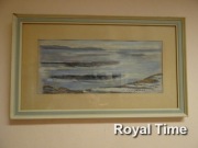 Obraz Akwarela Jezioro Zimą 1962 sygnowany 