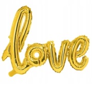 Balon foliowy "love" Duży Złoty Amscan 31"