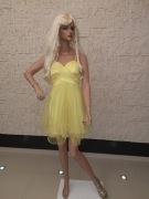 Żółta sukienka tiul, na ramiączkach rozmiar S 