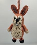 Brelok Królik z bajki na szydełku prezent miniaturka handmade 