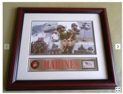 obraz USA odznaka MARINE CORPS znaczek 4 centy postage