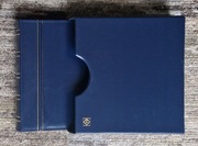 Leuchtturm 333295 - Niebieski album 13-pierścieniowy Excellent DE + etui  