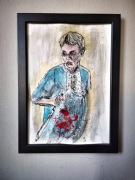 Dziecko Rosemary Horror portret akwarela 