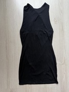 Czarna sukienka mini Missguided na ramiączkach z odkrytymi plecami