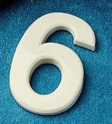 Cyfry 3D  drzwi skrzynkę pocztową samoprzylepne 6