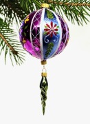 Bombka choinkowa Wisior sopel szklane ozdoby choinkowe retro styl 