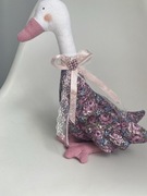 Kaczka hand made z lnu i bawełny