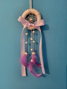 Fioletowy łapacz snów z kokardką