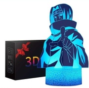 Lampka nocna LED RGB z pilotem, Itachi Uchiha, 19 cm. 