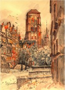 Gdańsk - 21x30cm Akwarela - Pomysł na prezent 