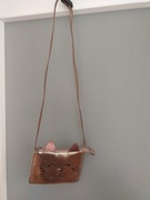 Torebka na pasku błyszcząca kotek róż jak nowa