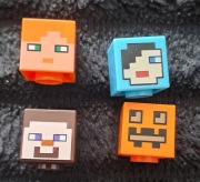 Lego Minecraft głowy główki głowa