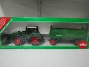 Siku Traktor Fendt z ładowaczem i przyczepą Welger 1:32