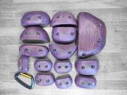 Zestaw chwytów wspinaczkowych - drewniane - set 12 - #green_point_climb