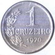 BRAZYLIA 1 cruzeiro 1970, KM# 581, XF