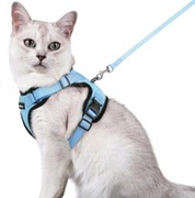 SZELKI I SMYCZ RABBITGO DLA KOTA ROZMIAR M CZARNE