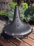 Siodełko rowerowe BROOKS B135 skórzane, czarne, seria Unique, używane, opis