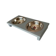 Stojak  na miski dla kotów krótkopyskich lub psów szczeniąt 2x 0,3l