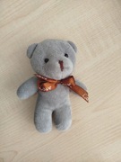 Nowy misiaczek maskotka pluszak miś szary kokardka