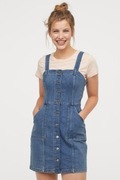 H&M sukienka jeansowa na szelkach XS S