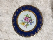 Talerz porcelanowy Fine De Boheme EPIAG D F Carlsbad Cobalt Czechosłowacja.