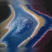 Obraz akryl pouring płótno 40x50