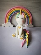 JEDNOROŻEC + TĘCZA z masy cukrowej