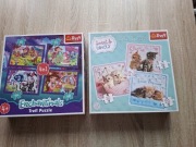 Puzzle Trefl dla dzieci 4+ zestaw 7 puzzli Enchantimals + kotki