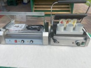 Zestaw do hot dogów - średni rolkowy podgrzewacz + opiekacz