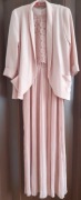Zestaw 3w1 Długa Sukienka Esmara + Top + żakiet Orsay L XL pudrowy róż Boho